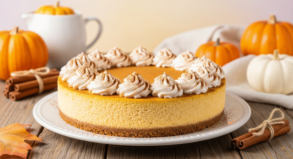 🍰 Cheesecake de Calabaza: Cremoso, Especiado y Perfecto para Otoño 1 Cheesecake de Calabaza Cremoso Especiado y Perfecto para Otono