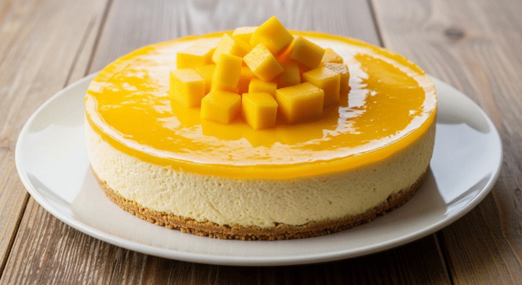 Cheesecake de Mango Sin Horno: Cremoso, Refrescante y Fácil 1 Cheesecake de Mango Sin Horno Cremoso Refrescante y Facil