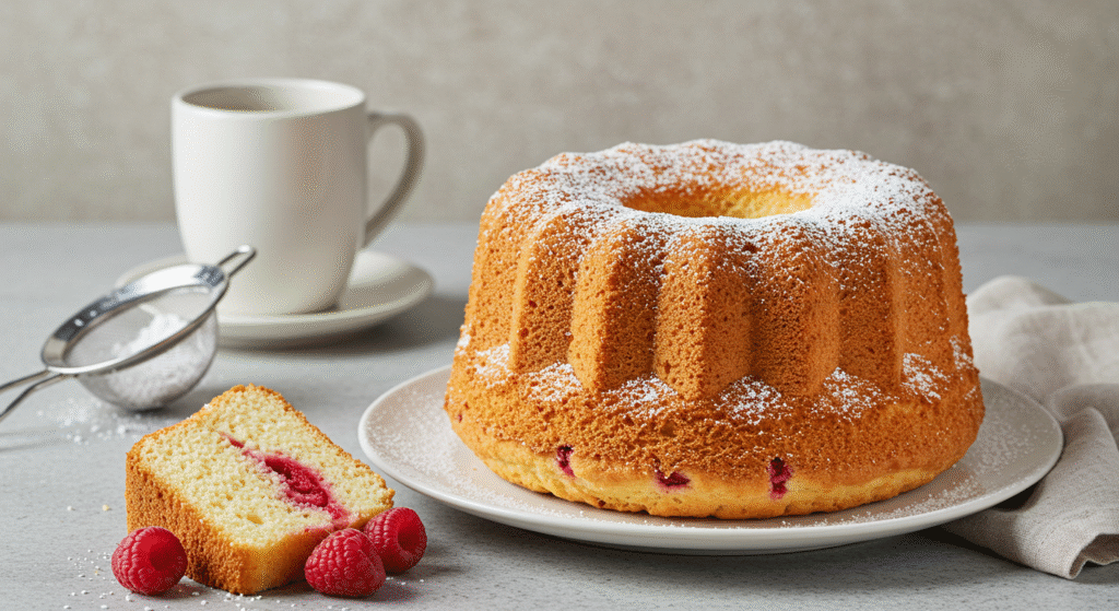 🍰 Chiffon Cake de Frambuesas y Chocolate Blanco: Dulce, Esponjoso y Lleno de Sabor 1 Chiffon Cake de Frambuesas y Chocolate Blanco Dulce Esponjoso y Lleno de Sabor