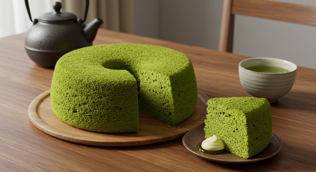🍵 Chiffon de té Matcha: El Bizcocho Japonés Aireado que Enamora 1 Chiffon de te Matcha El Bizcocho Japones Aireado que Enamora