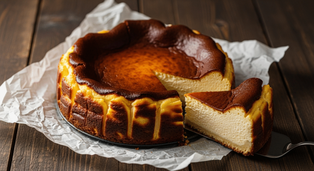 Tarta de Queso Vasca: Receta Fácil con Textura Cremosa y Toque Caramelizado 1 Tarta de Queso Vasca Receta Fácil con Textura Cremosa y Toque Caramelizado