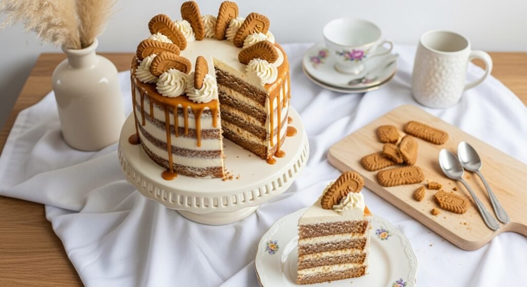 🎂 Layer Cake de Crema Lotus: Un Bizcocho Esponjoso y Delicioso para Amantes del Caramelo 1 Layer Cake de Crema Lotus Un Bizcocho Esponjoso y Delicioso para Amantes del Caramelo