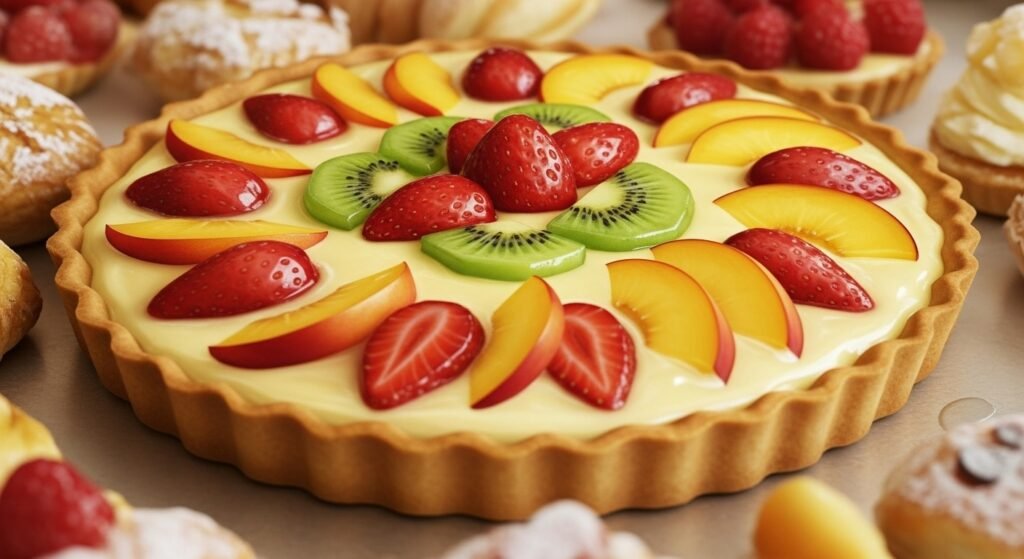 Tarta de Crema Pastelera y Frutas: Receta Fácil y Colorida para Sorprender 1 Tarta de Crema Pastelera y Frutas Receta Facil y Colorida para Sorprender