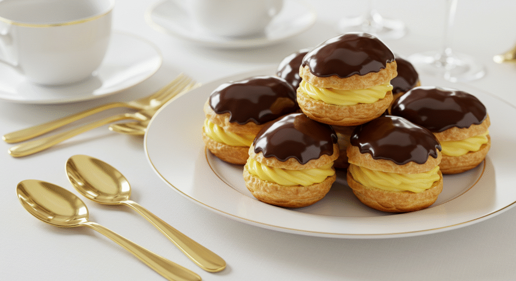 Profiteroles rellenos de crema pastelera: receta fácil y deliciosa 3 Profiteroles rellenos de crema pastelera receta fácil y deliciosa