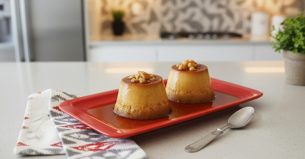 Delicioso flan de turrón