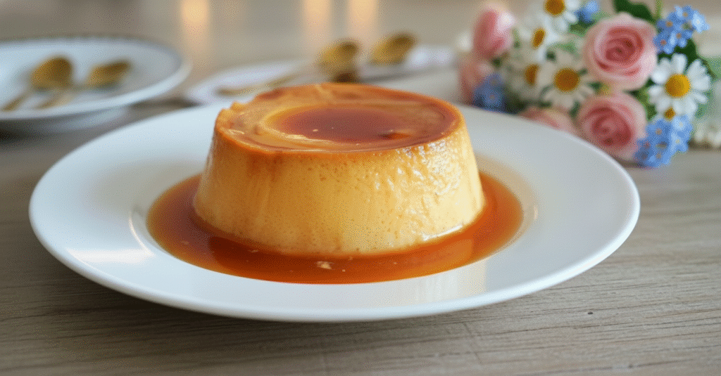 Flan de 4 huevos al bano Maria