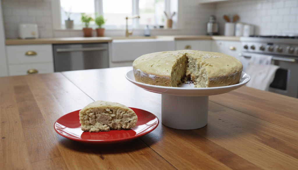 Pastel de naranja con harina de avena y sésamo