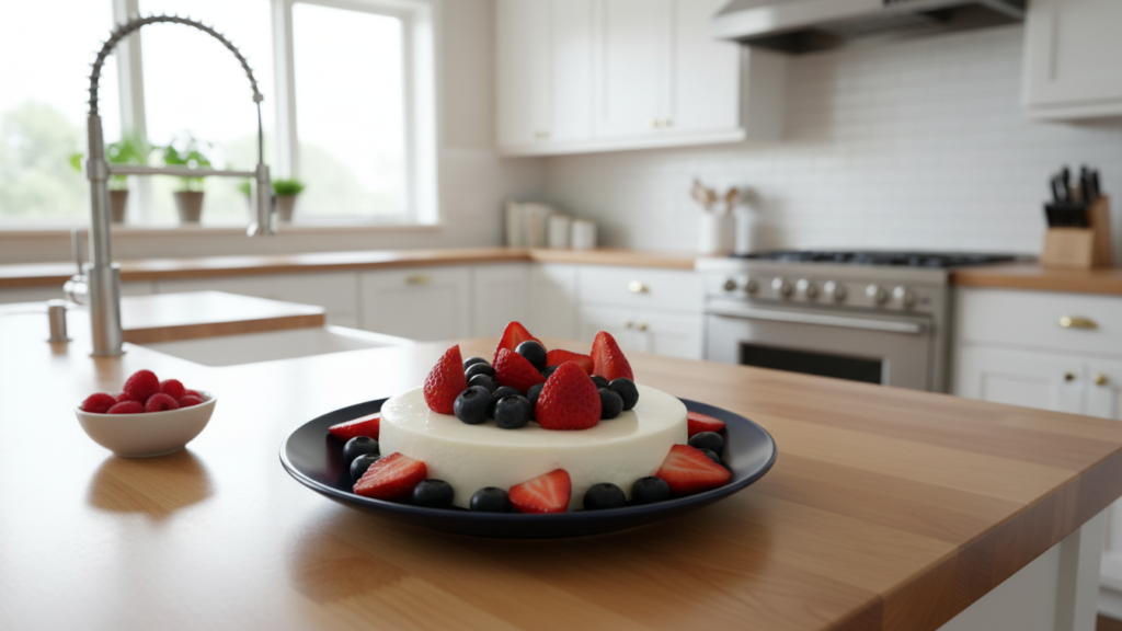 Tarta de queso fitness facil y saludable baja en calorias y sin horno